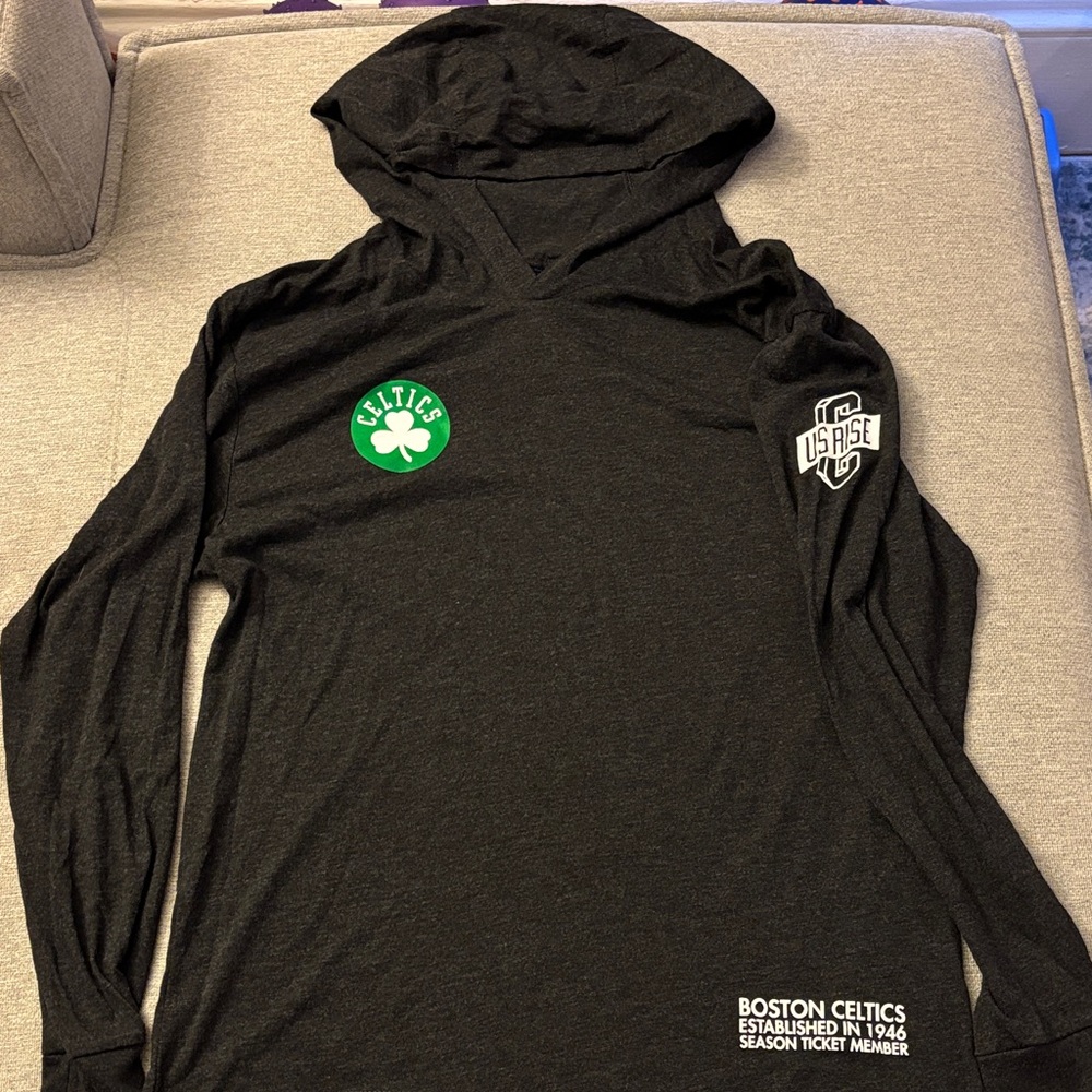 Boston Celtics Heather Black Hoodie